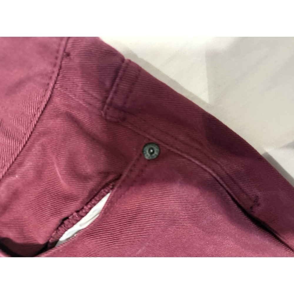 Vintage SouthPole Maroon Denim Moto Pants Quilted Ribbed 36x34 Mens - Picture 4 of 11